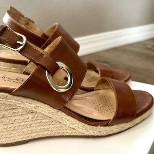 Abella Brown Wedge Sandals